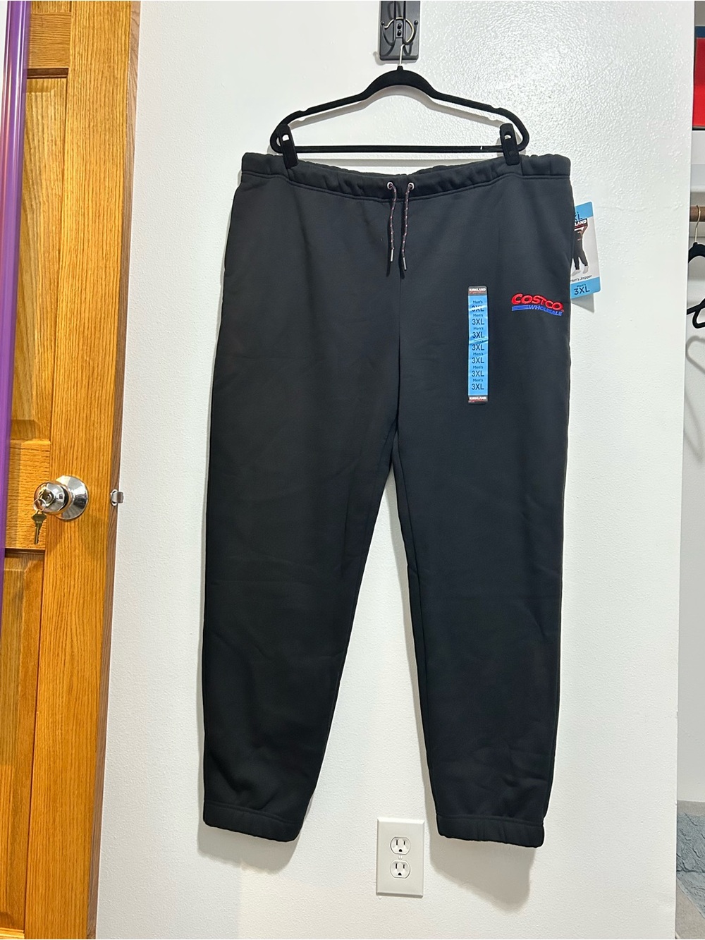 NWT Kirkland Costco Wholesale Men’s Relaxed Fleece Jogger Pants Black 3XL
